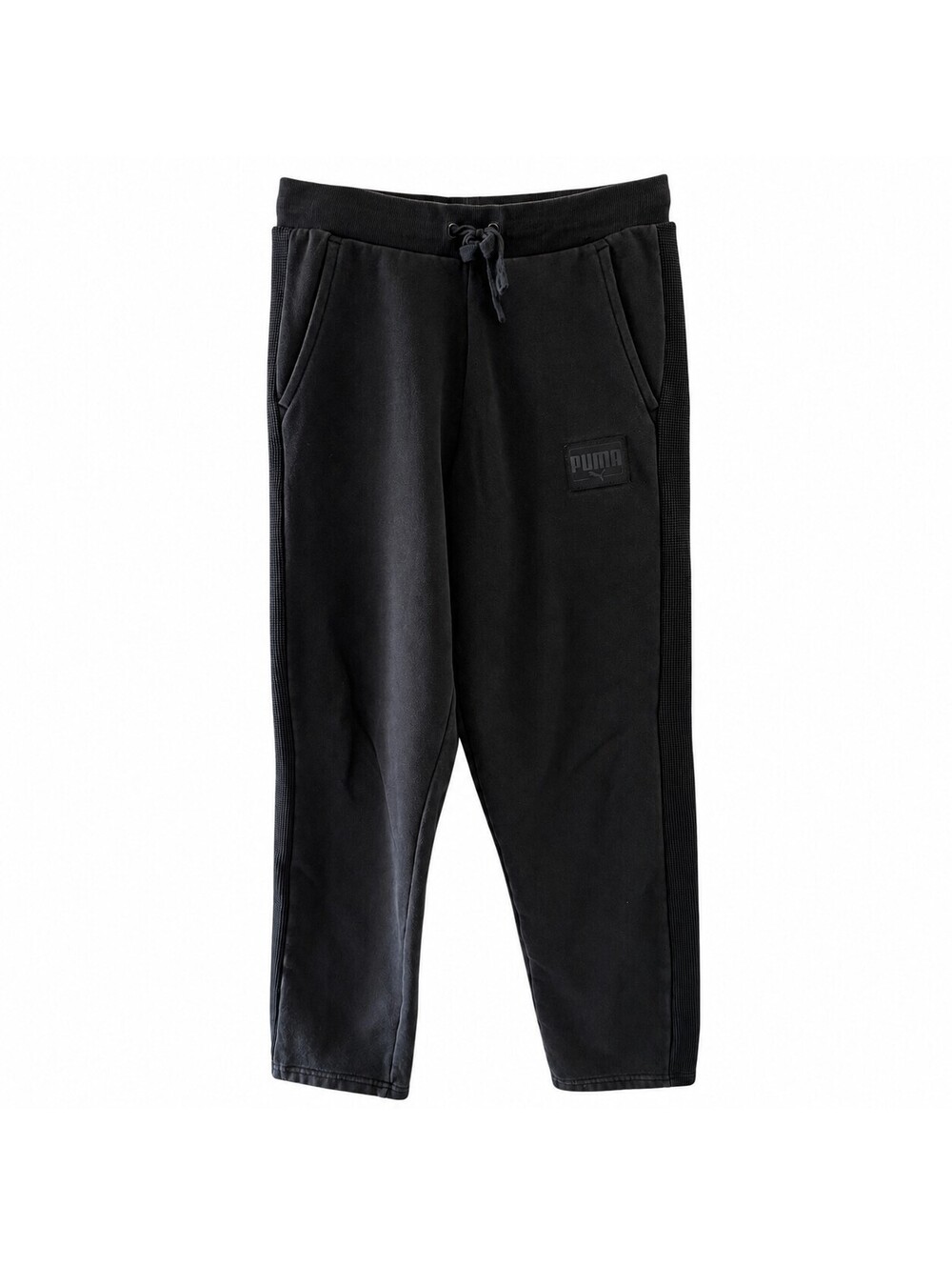 Puma Black Drawstring Jogger Sweatpants with Side Pockets- Medium